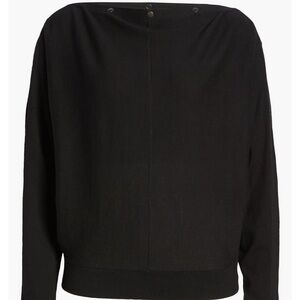 All Saints Black Cowl Neck Sweater